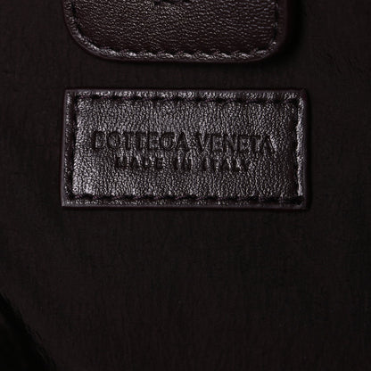 Nappa Intrecciato Dustbag Notte Shoulder Bag Dark Barolo Brass