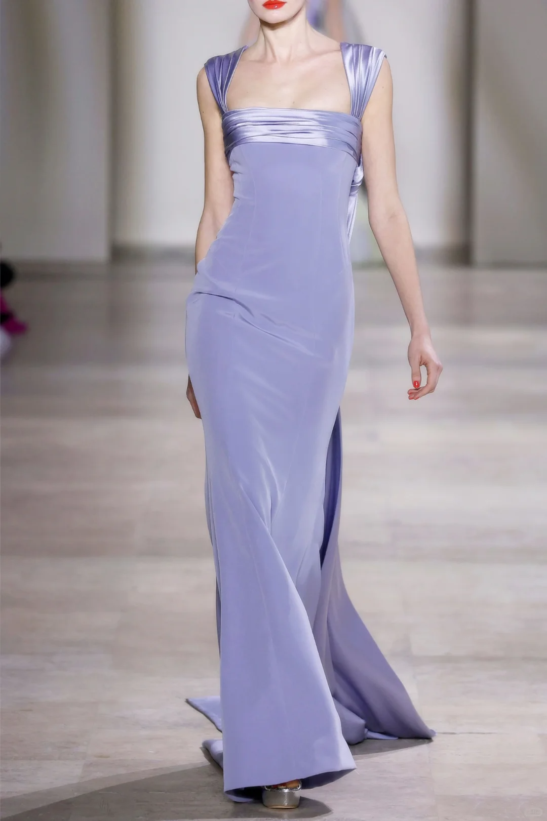 Elegant Purple Sheath Straps Simple Satin Long Prom Dress Date Dress SH4894