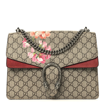 GG Supreme Monogram Blooms Medium Dionysus Shoulder Bag Beige Multicolor Dry Rose