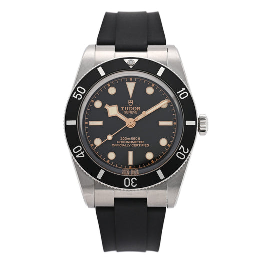 Stainless Steel Rubber 37mm Black Bay Fifty Four Automatic Watch Black 79000N