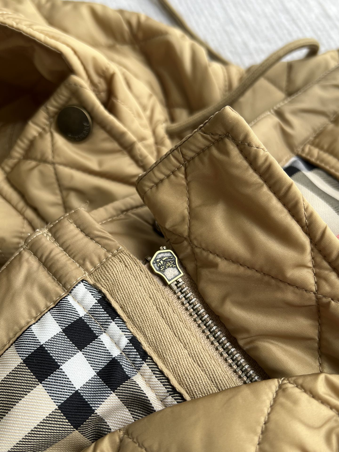 Bur 25 Quilted Jacket Dark Beige Polyester 300087