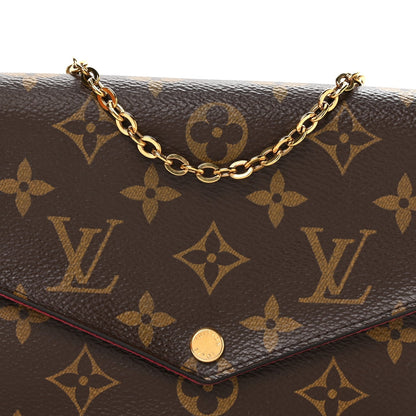 Monogram Pochette Felicie Chain Wallet Fuchsia