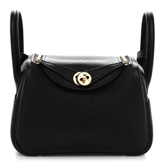 Taurillon Clemence Mini Lindy 20 Black