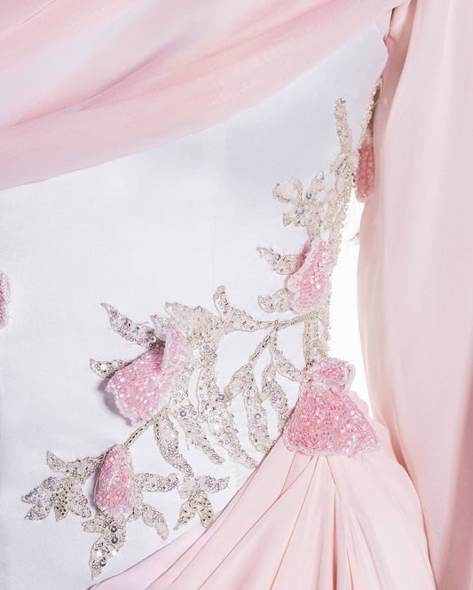 Elegant Long Sleeves Hing Neck Mermaid Evening Dress With Appliques