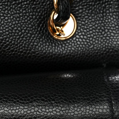 Caviar Quilted Maxi Double Flap Black