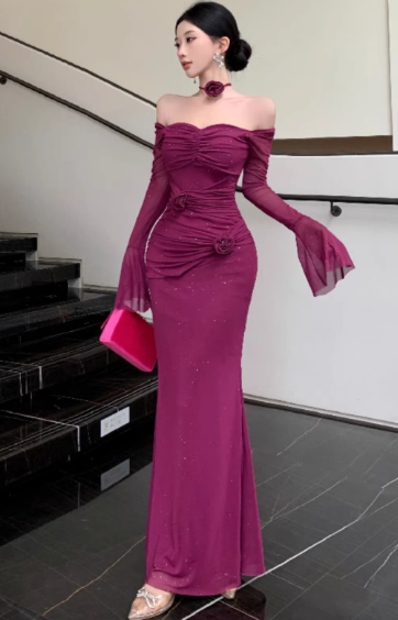 Long Women's Dress S159