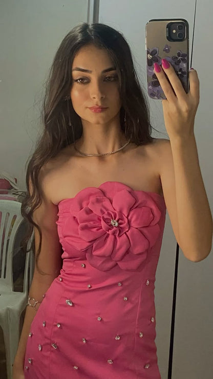 Pink Sheath Homecoming Dress Short Birthday Party Dress    fg7719