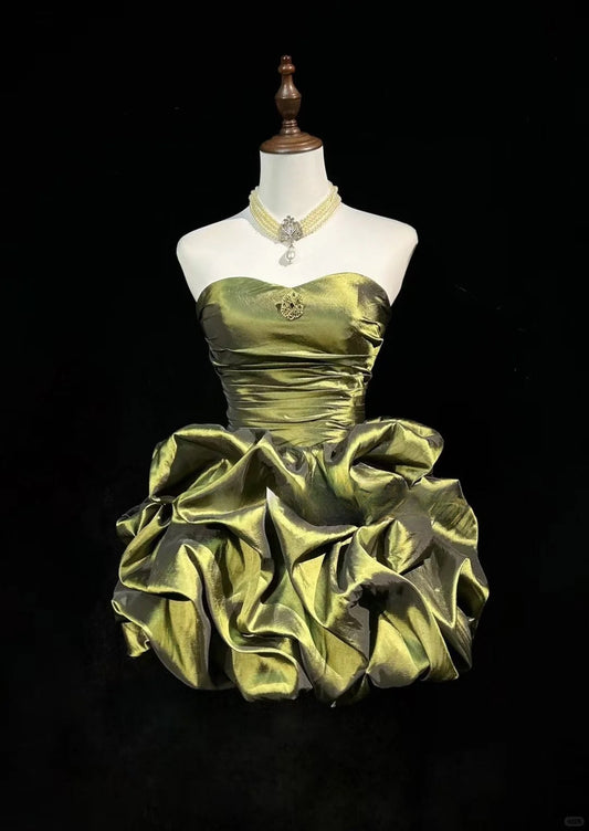 Vintage Strapless Short Prom Dress Birthday Party Dress Homecoming Dress   fg8105