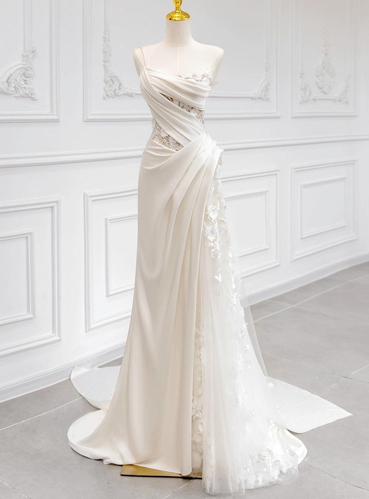 A Line White Birthday Party Dress Lace Wedding Dress      fg7279