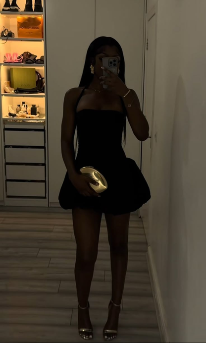 Black A Line Short Party Dress Homecoming Dress Simple Graduation Dress  S657