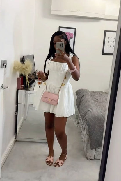 A Line White Birthday Outfit Short Evening Dress Cocktail Dresses Short Party Dress   fg7993