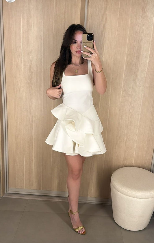 White Short Evening Dress Cocktail Dresses Short Party Dress    fg7831