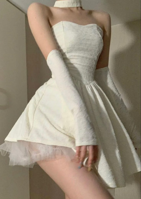 A Line Homecoming Dress Strapless Short Evening Dress Cocktail Dresses Short Party Dress   fg7903