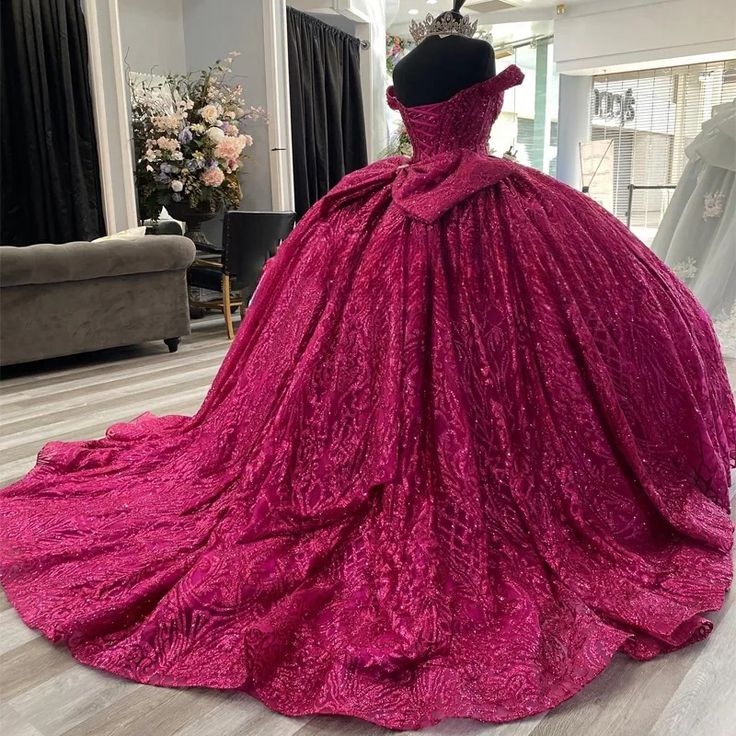 Sparkly Quinceanera Dress Off Shoulder A Line Birthday Party Princess Ball Gown   fg7950