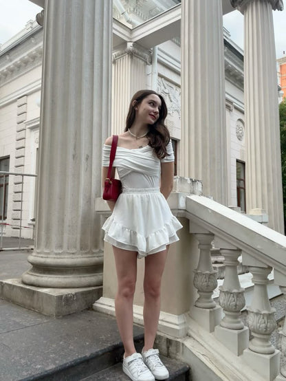 Sexy White Off Shoulder Short Prom Dress Birthday Party Dress Homecoming Dress   fg8156