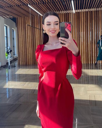 Red Prom Gowns Lady Fashion Party Dress    fg5817