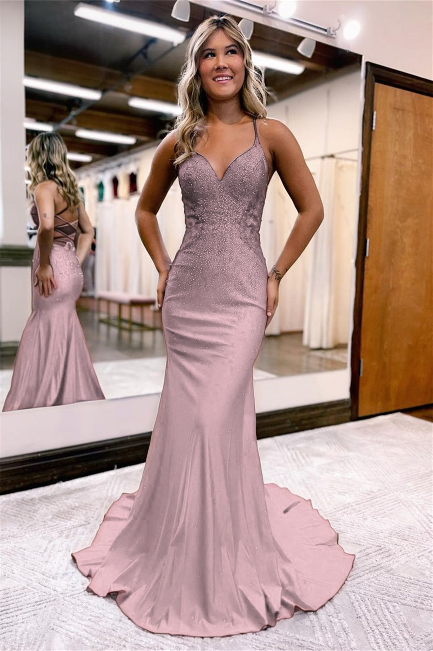 Blue Mermaid Evening Dress Simple For Grad Party