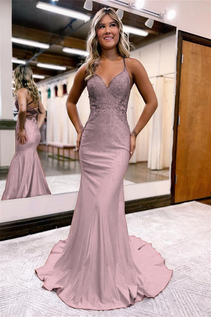 Blue Mermaid Evening Dress Simple For Grad Party