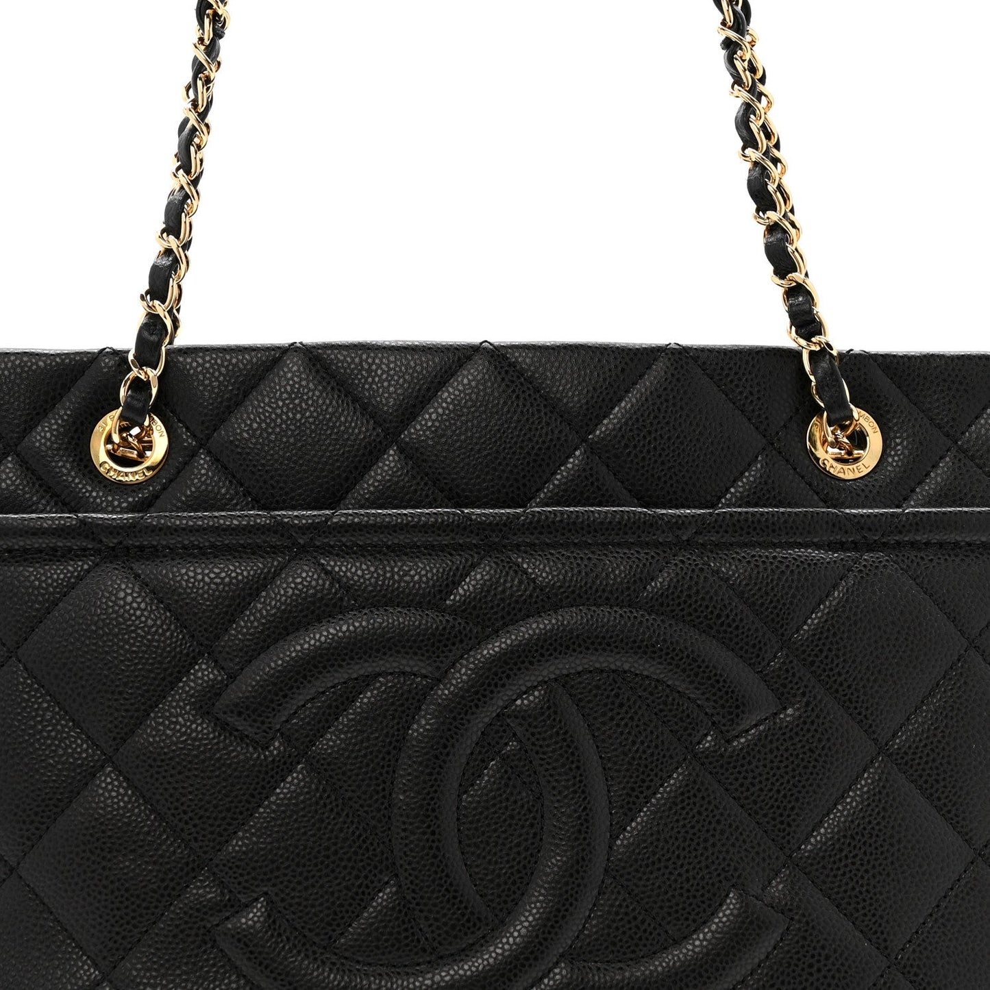 Caviar Quilted Timeless CC Soft Tote Black