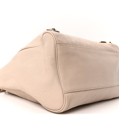 Chevre Gold Metallic Edge Hardware Velo Beige Praline