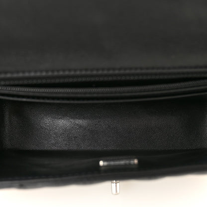 Lambskin Quilted Mini Rectangular Flap Black