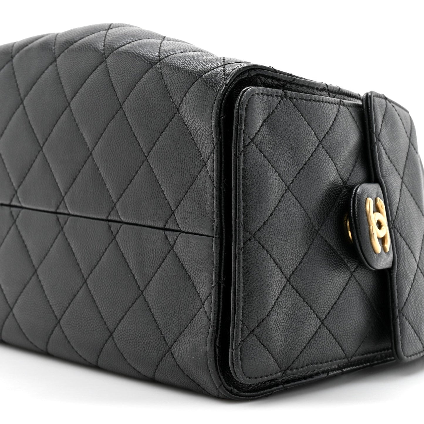 Caviar Quilted Small Chanel 25 Handbag Black