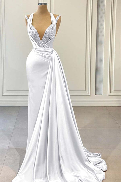 Elegant Pink Halter Sleeveless With Sequins Evening Dress