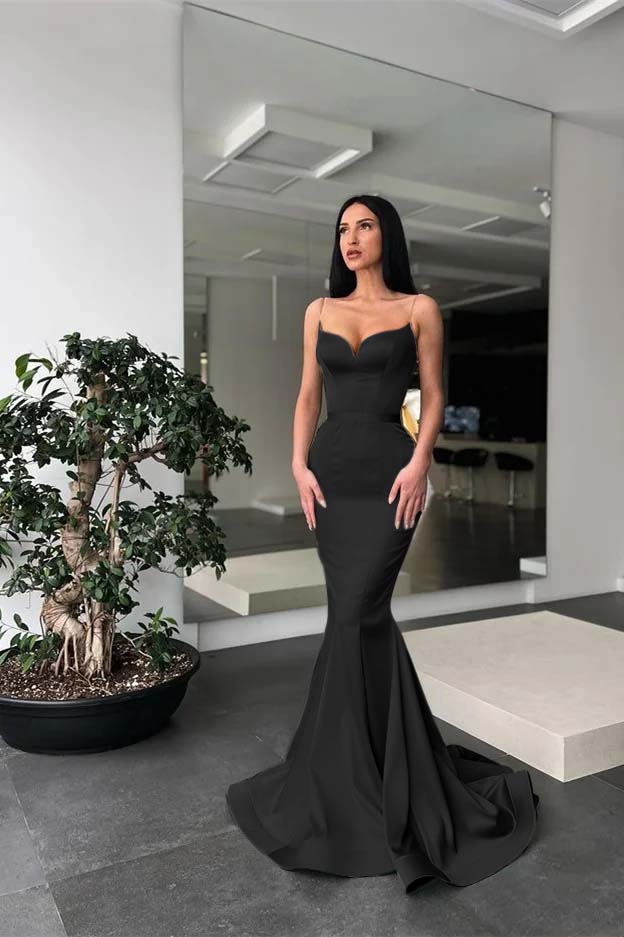 Long Mermaid Prom Dress Spaghetti-Straps