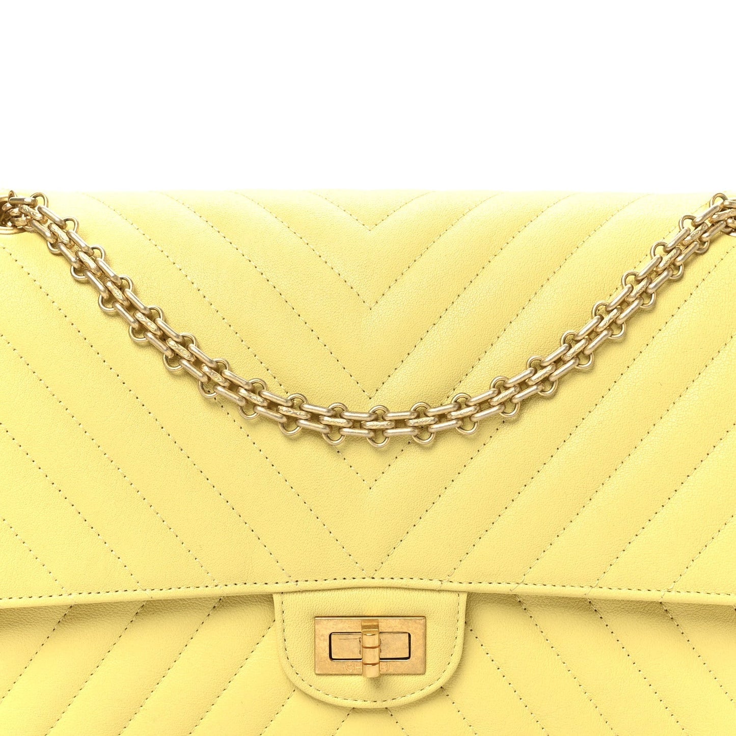 Sheepskin Chevron Quilted 2.55 Reissue 226 Flap Yellow