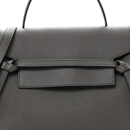 Grained Calfskin Mini Belt Bag Grey