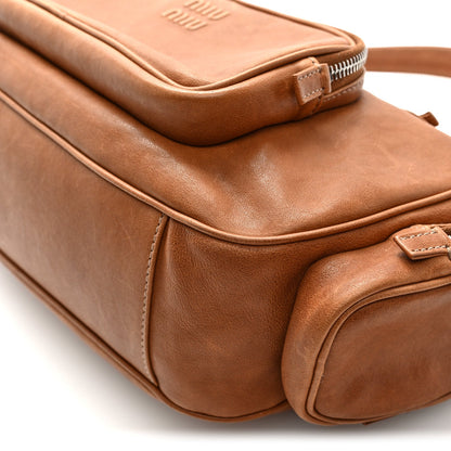 Nappa Large Multi Pocket Hobo Caramel