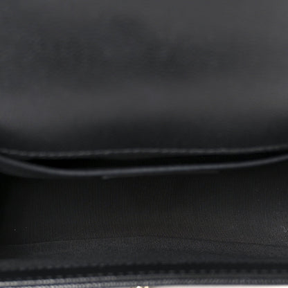 Caviar Quilted Small Boy Flap Black
