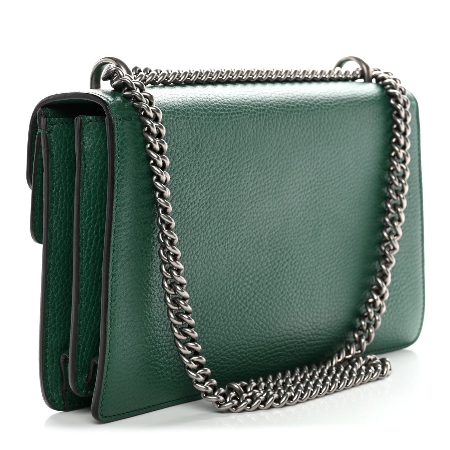 Pebbled Calfskin Small Dionysus Shoulder Bag Emerald
