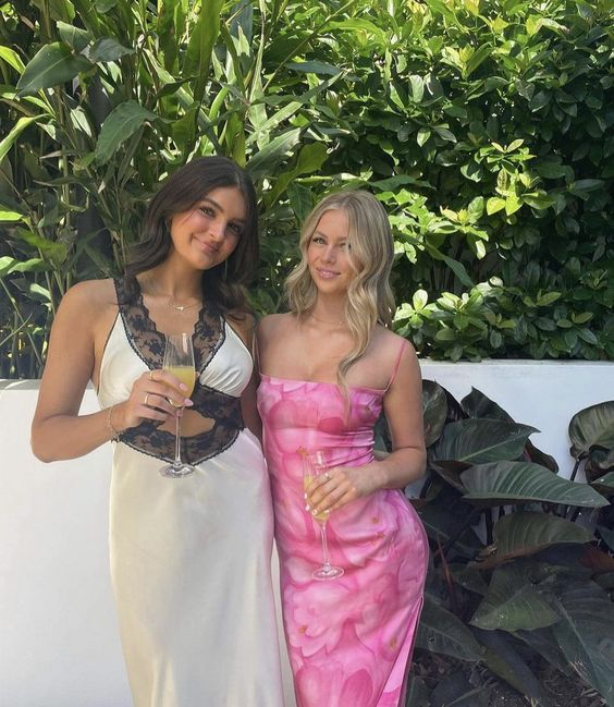 Spaghetti Straps Floral Pink Long Prom Dress Sexy Backless Party Dress SH1461