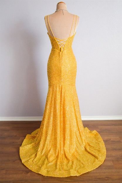 Sparkly Mermaid Sweetheart Lace Up Party Prom Dress