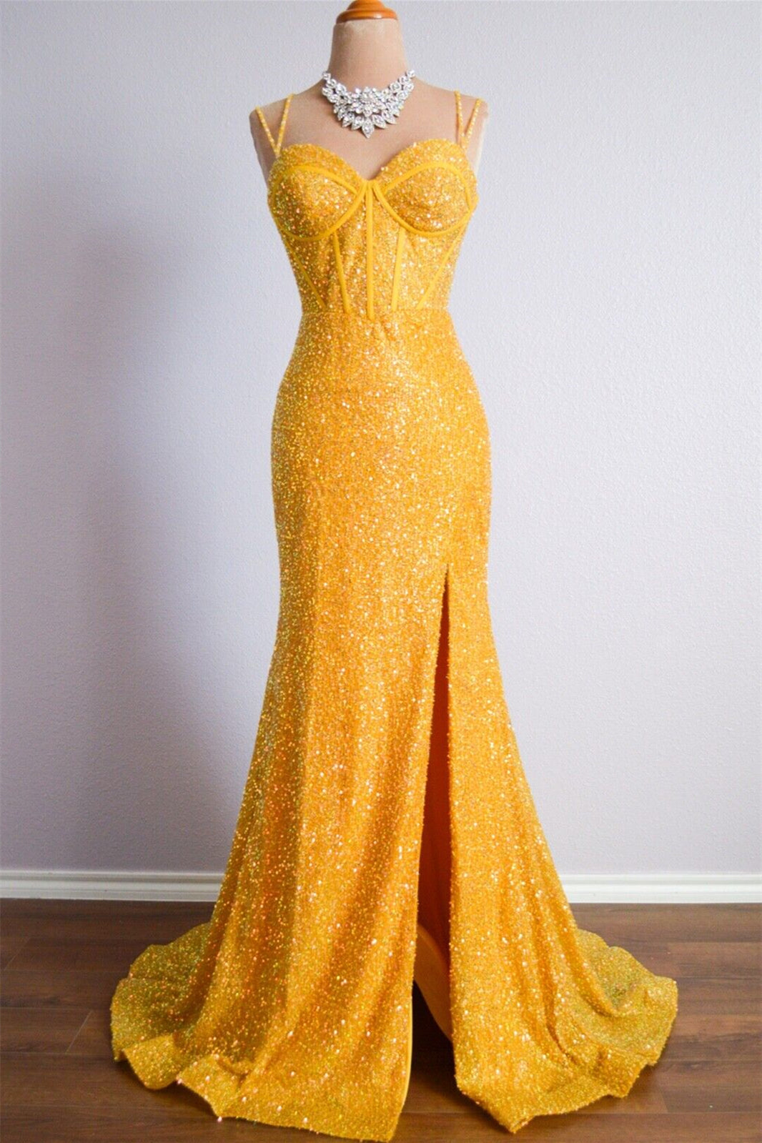 Sparkly Mermaid Sweetheart Lace Up Party Prom Dress