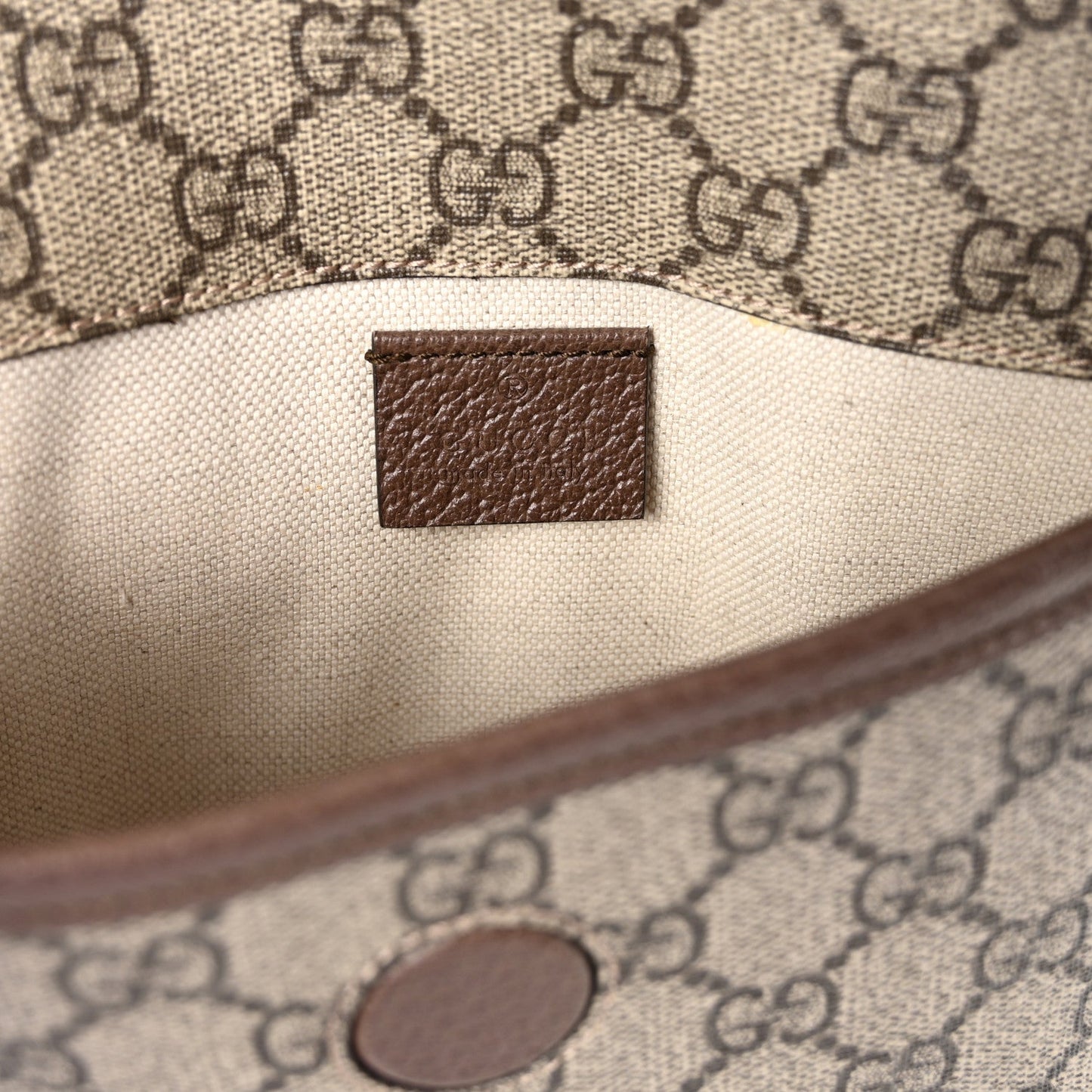 GG Supreme Monogram Neo Vintage Web Belt Bag Brown