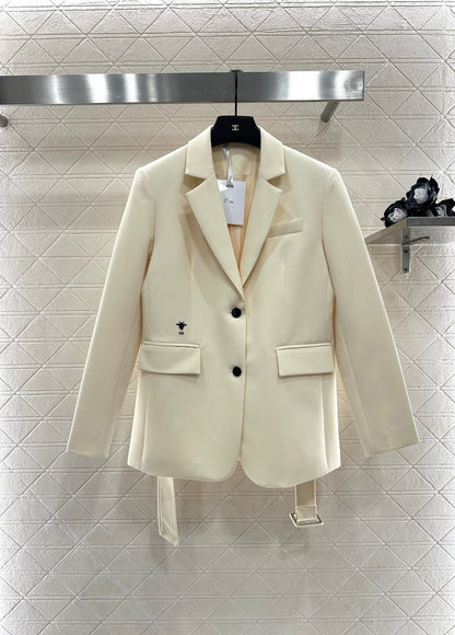 CD 25 Blazer With Belt Lapel Polyester