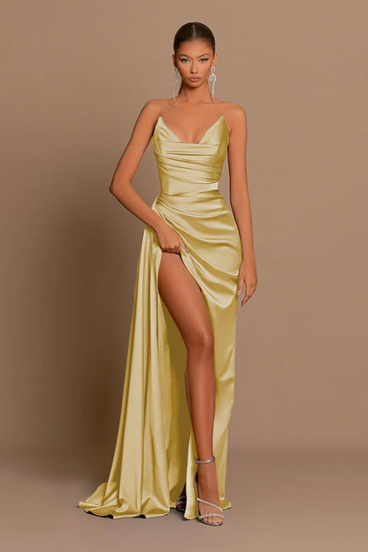 Amazing Blue Mermaid Strapless Prom Dress Unique Style For Party
