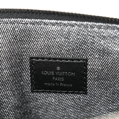 Lambskin Embossed Monogram Coussin MM Black Gray
