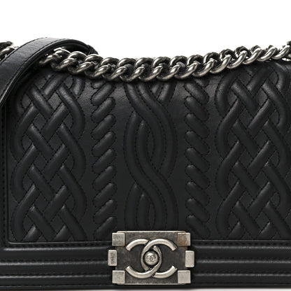 Lambskin Medium Celtic Boy Flap Black