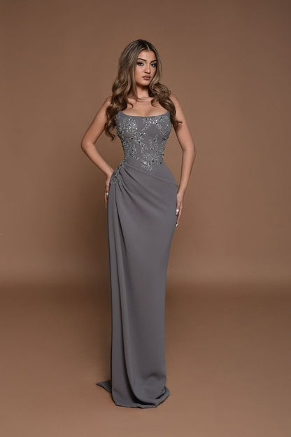 Sleeveless Strapless Mermaid Prom Dress With Appliques