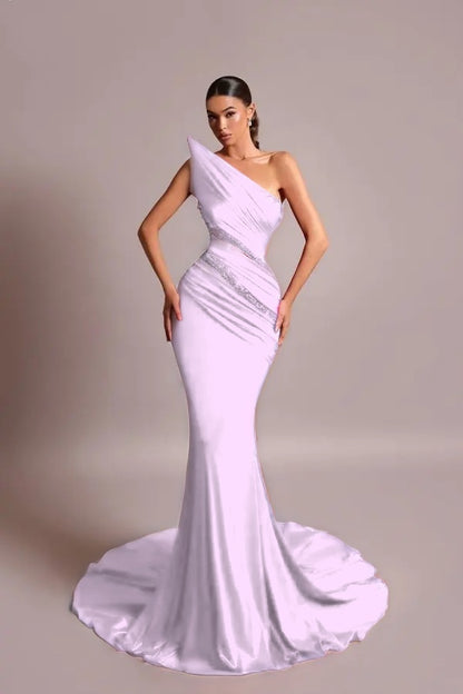 Red Strapless Long Prom Dress Mermaid Sleeveless with Sequins