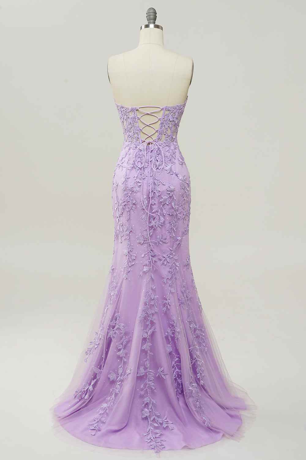 Mermaid Sweetheart Strapless Lace Party Prom Dress