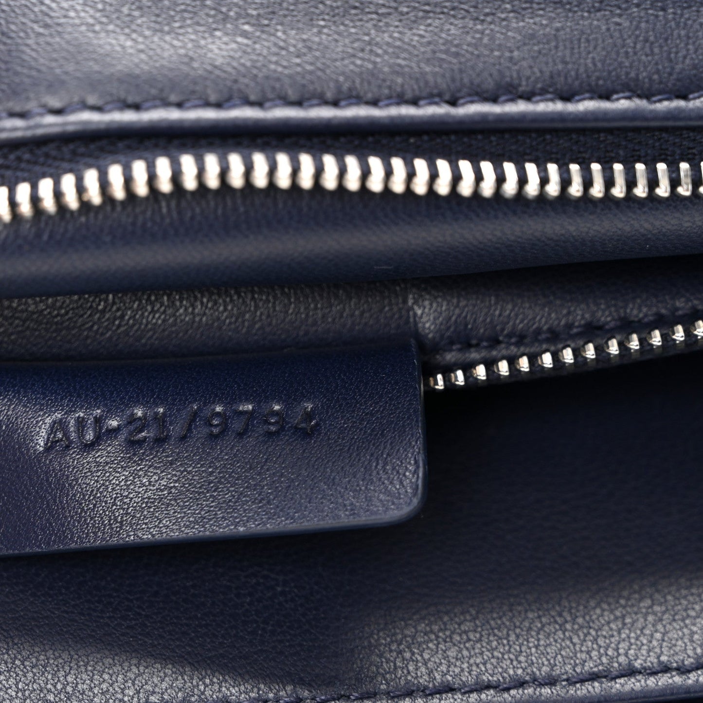 Calfskin Small Front Flap Crossbody Bag Navy Blue