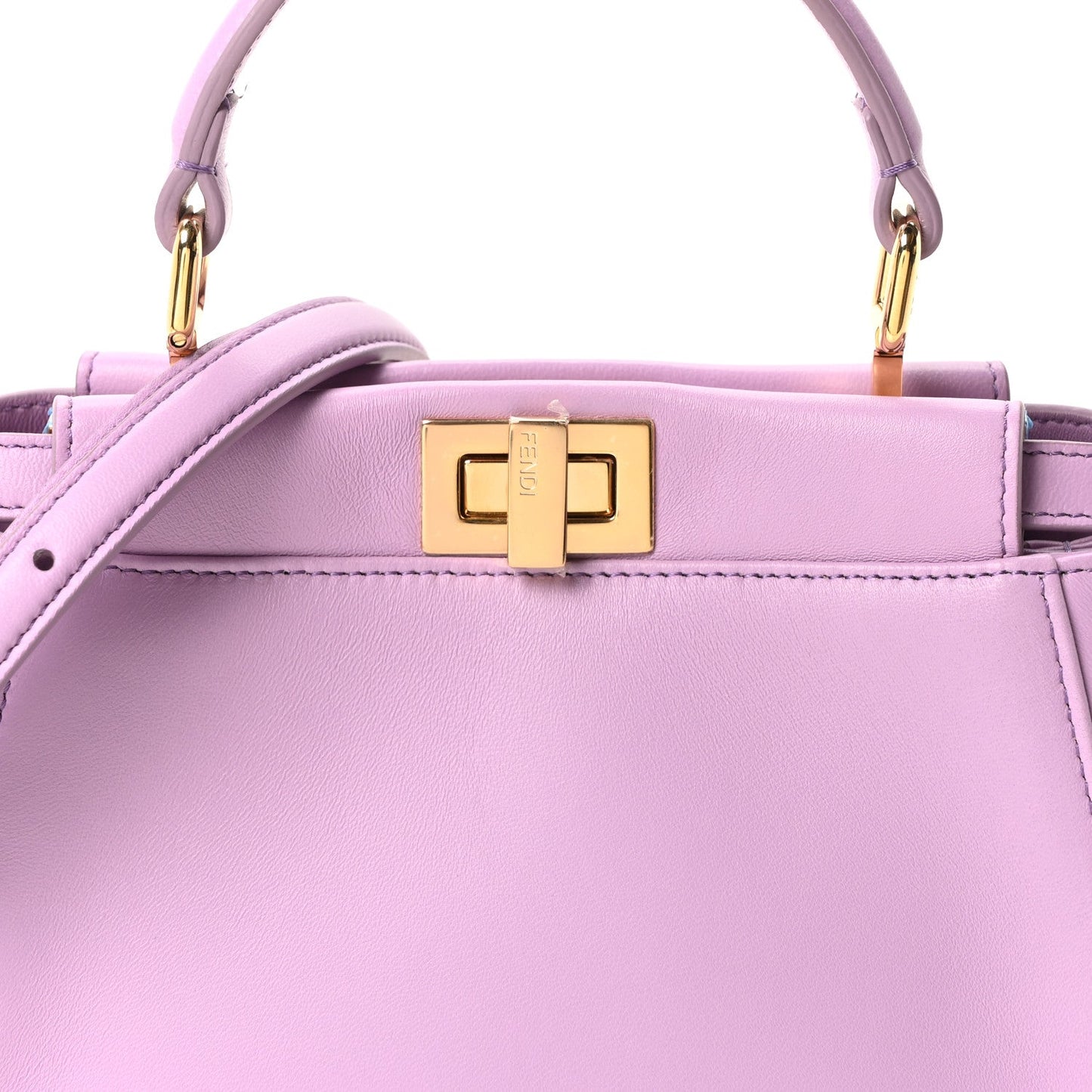 Nappa Stacked Bar Mini Peekaboo Iconic Satchel Violetta