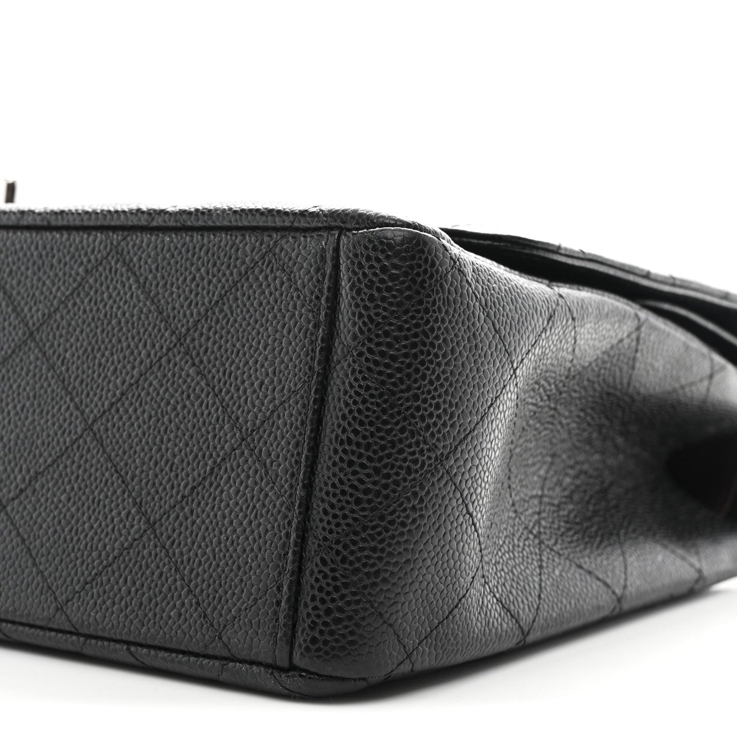 Caviar Quilted Maxi Double Flap Black