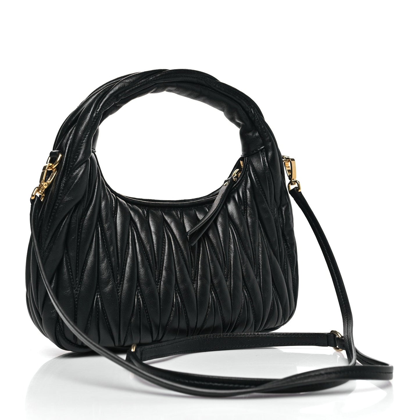 Nappa Matelasse Small Wander Hobo Black