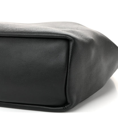 Buttery Nappa Lambskin Small Squeeze Bag Black