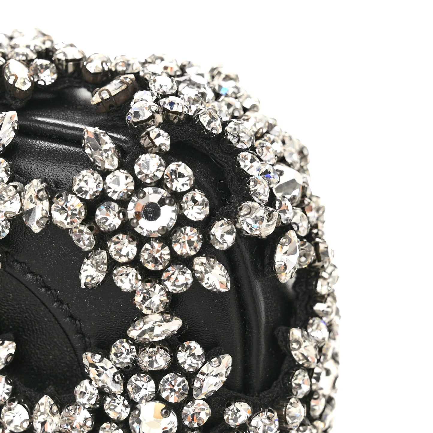 Calfskin Crystal Mini Jackie Notte Bag Black
